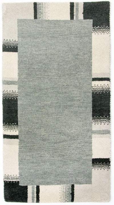 インド ギャベ 絨毯 72x141cm - ウールラグ