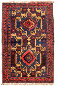 バルーチ絨毯 129x77cm - オリエンタル絨毯 – product image