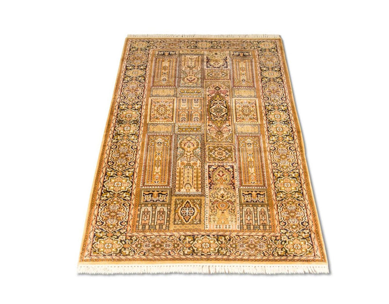 カシミールシルク 絨毯 158x93cm - オリエンタル絨毯