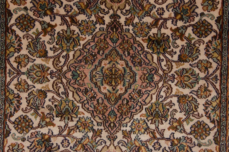 カシミールシルク 絨毯 301x79cm - オリエンタル絨毯