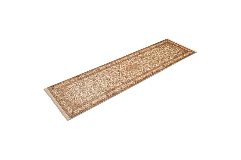 カシミールシルク 絨毯 301x79cm - オリエンタル絨毯