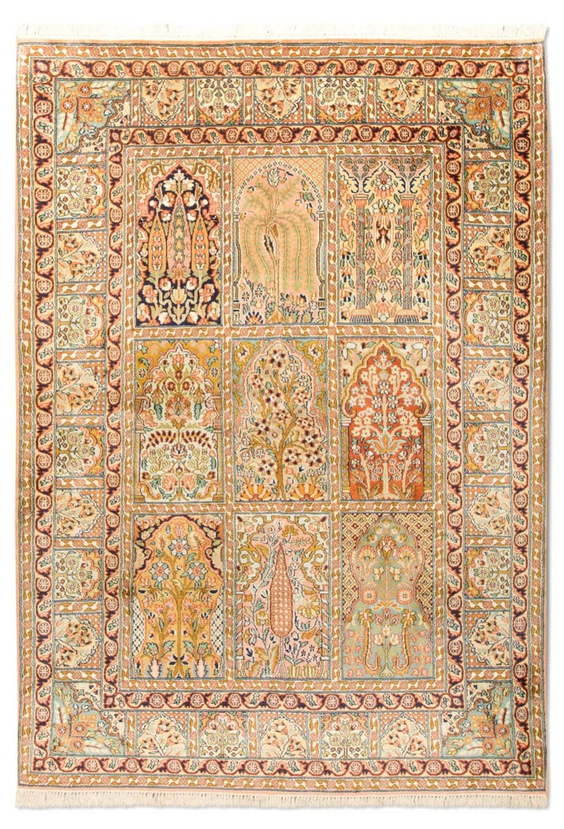 カシミールシルク 絨毯 184x124cm - オリエンタル絨毯