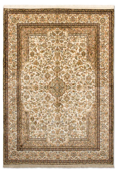 カシミールシルク 絨毯 126x186cm - オリエンタル絨毯