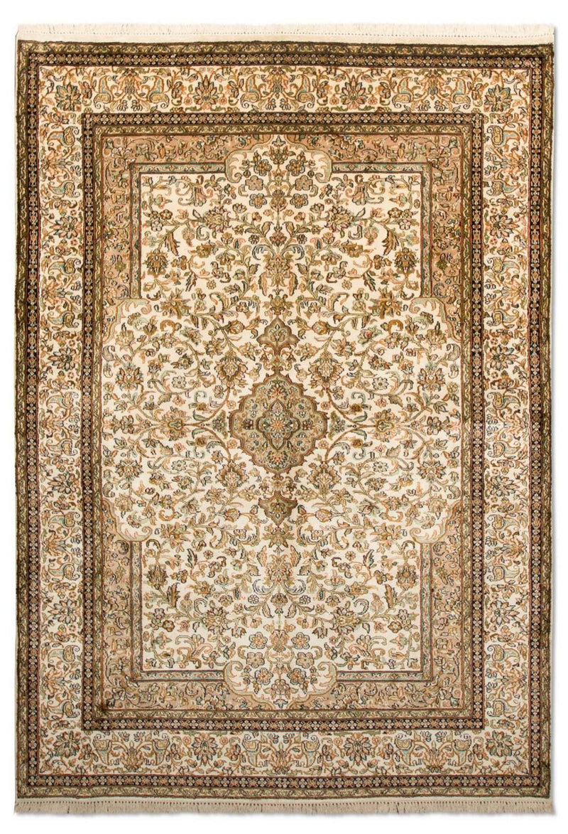 カシミールシルク 絨毯 186x126cm - オリエンタル絨毯