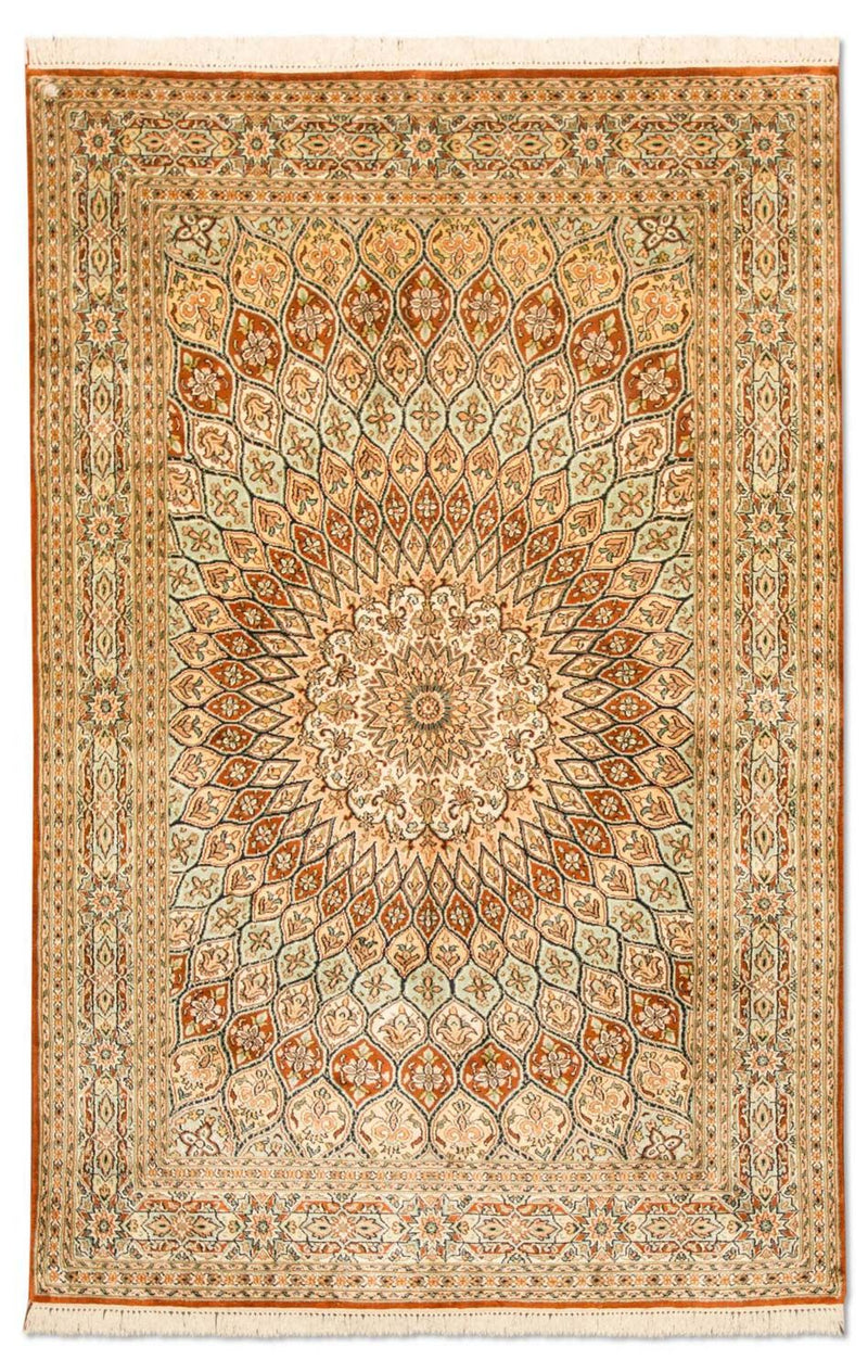 カシミールシルク 絨毯 194x120cm - オリエンタル絨毯