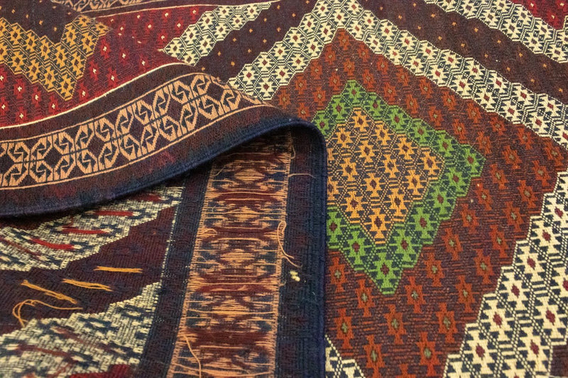 キリム アフガン 絨毯 222x85cm