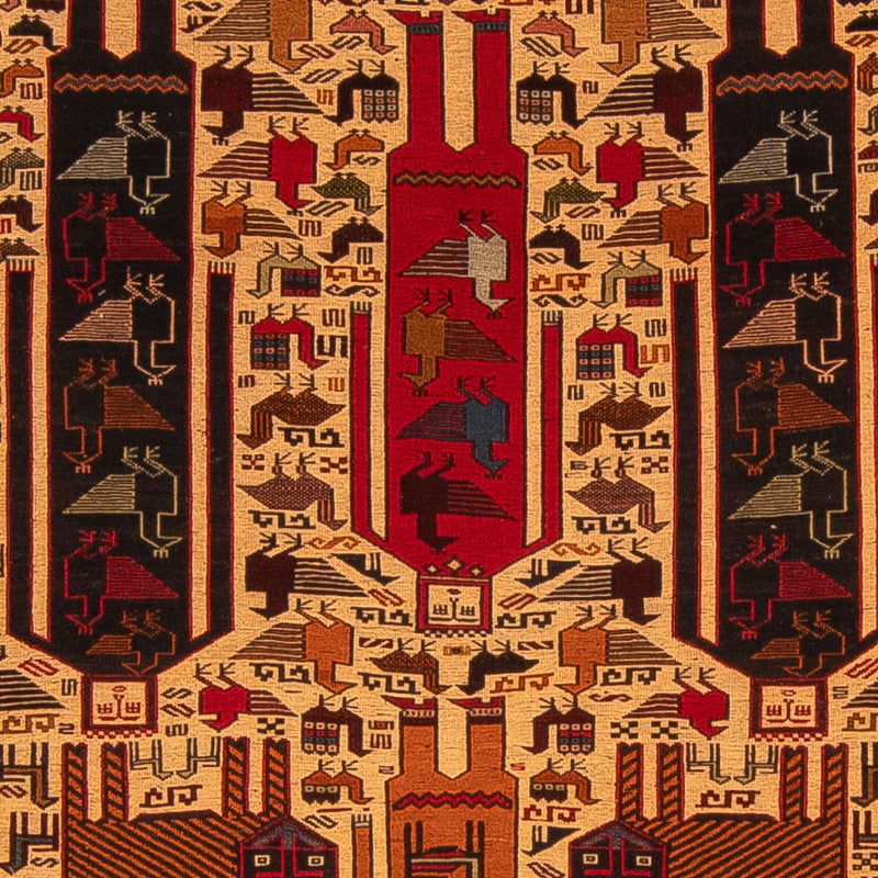 キリム アフガン 絨毯 197x129cm
