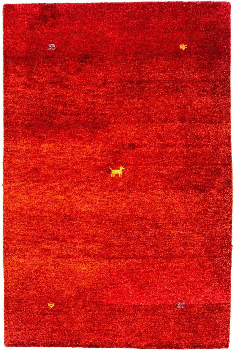 インド ギャベ 絨毯 176x118cm - ウールラグ