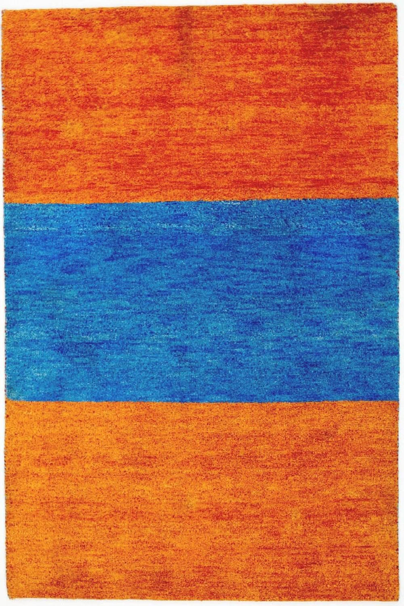 インド ギャベ 絨毯 179x120cm - ウールラグ