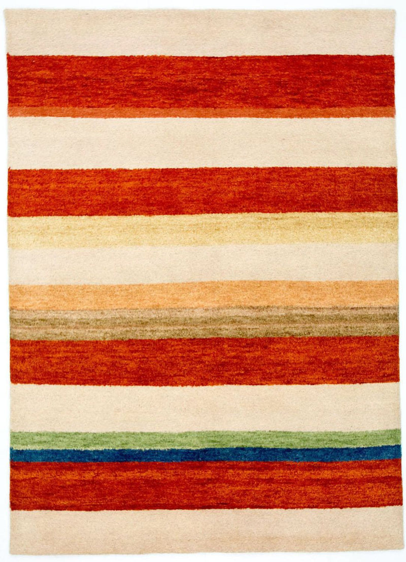 インド ギャベ 絨毯 196x139cm - ウールラグ