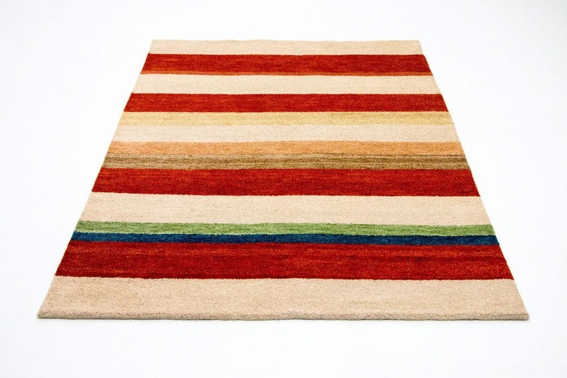 インド ギャベ 絨毯 196x139cm - ウールラグ