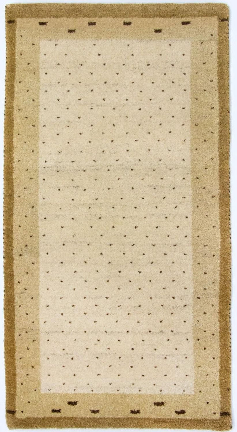 インド ギャベ 絨毯 136x72cm - ウールラグ