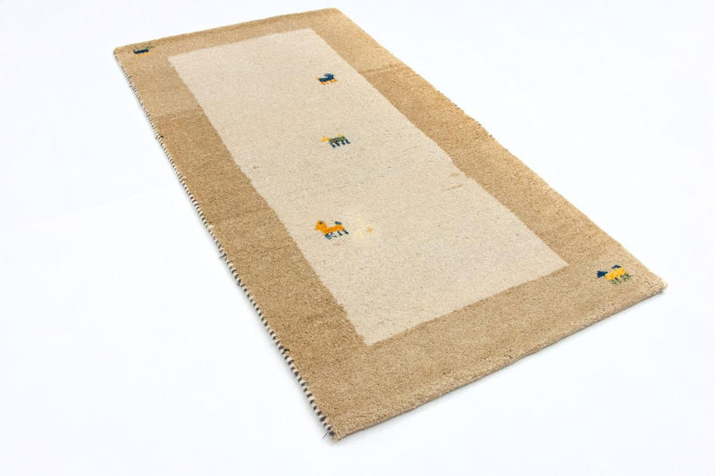 インド ギャベ 絨毯 140x70cm - ウールラグ