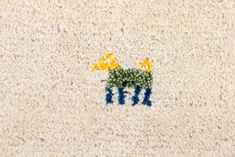 インド ギャベ 絨毯 140x70cm - ウールラグ