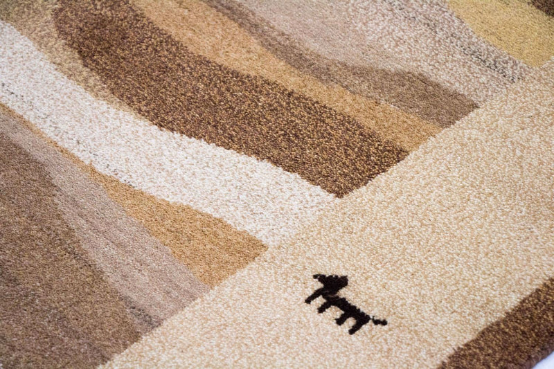 インド ギャベ 絨毯 203x140cm - ウールラグ