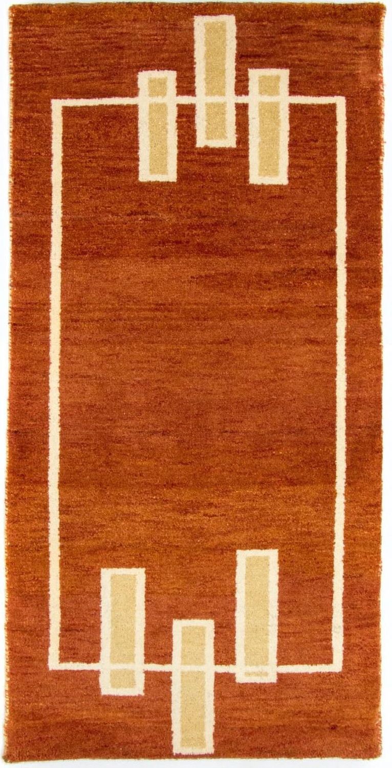 インド ギャベ 絨毯 140x70cm - ウールラグ