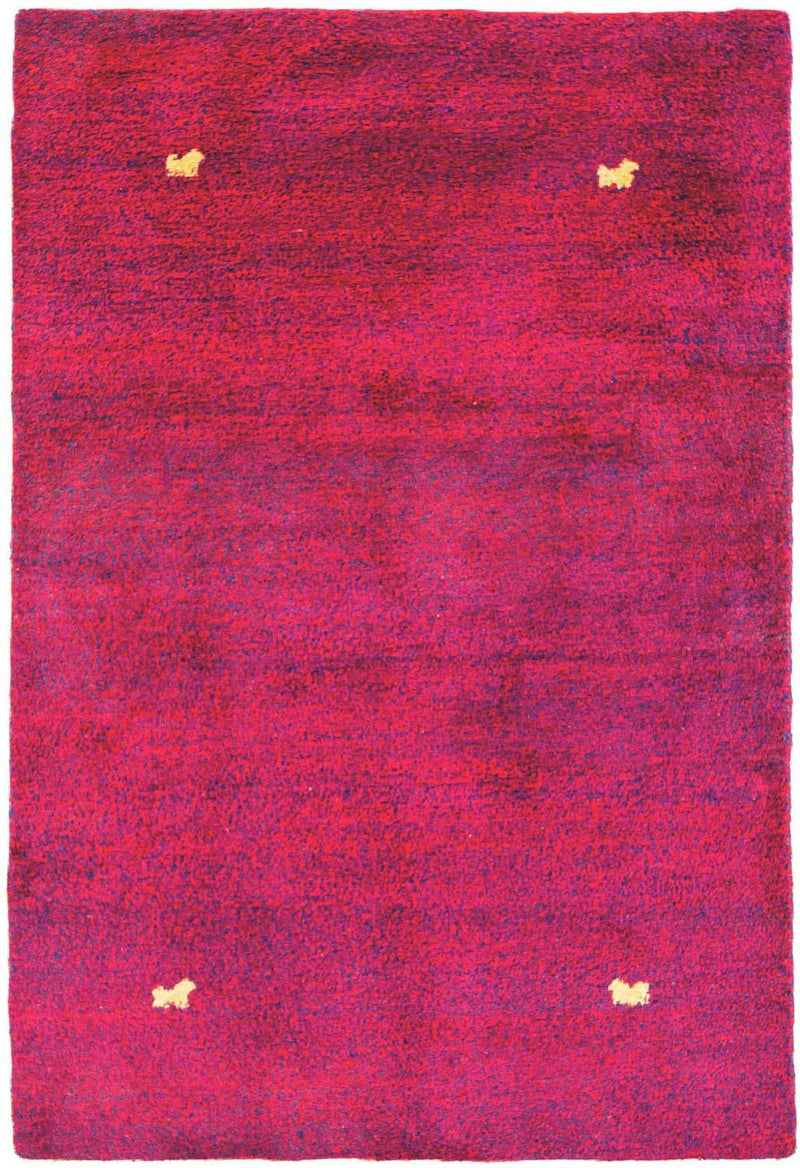 インド ギャベ 絨毯 205x140cm - ウールラグ