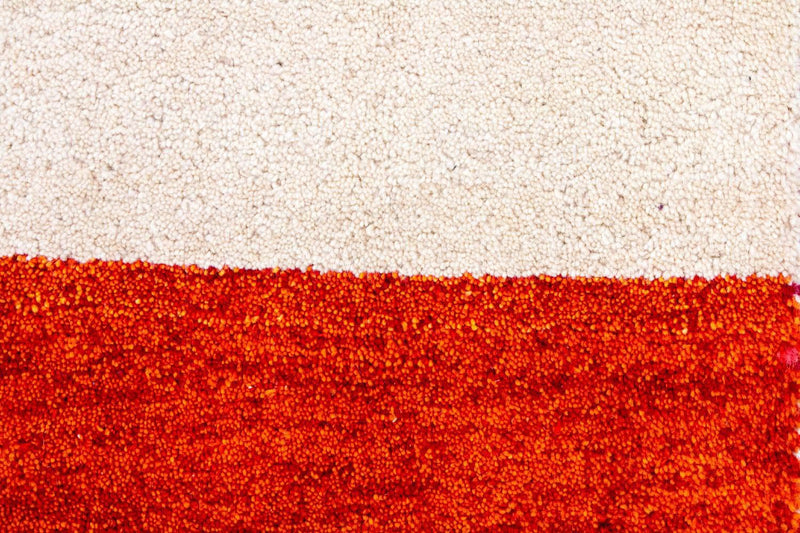 インド ギャベ 絨毯 140x70cm - ウールラグ