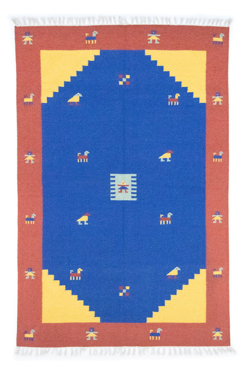キリム モダン 絨毯 200x140cm - ウールラグ