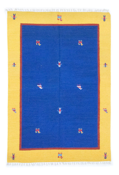 キリム モダン 絨毯 140x200cm - ウールラグ