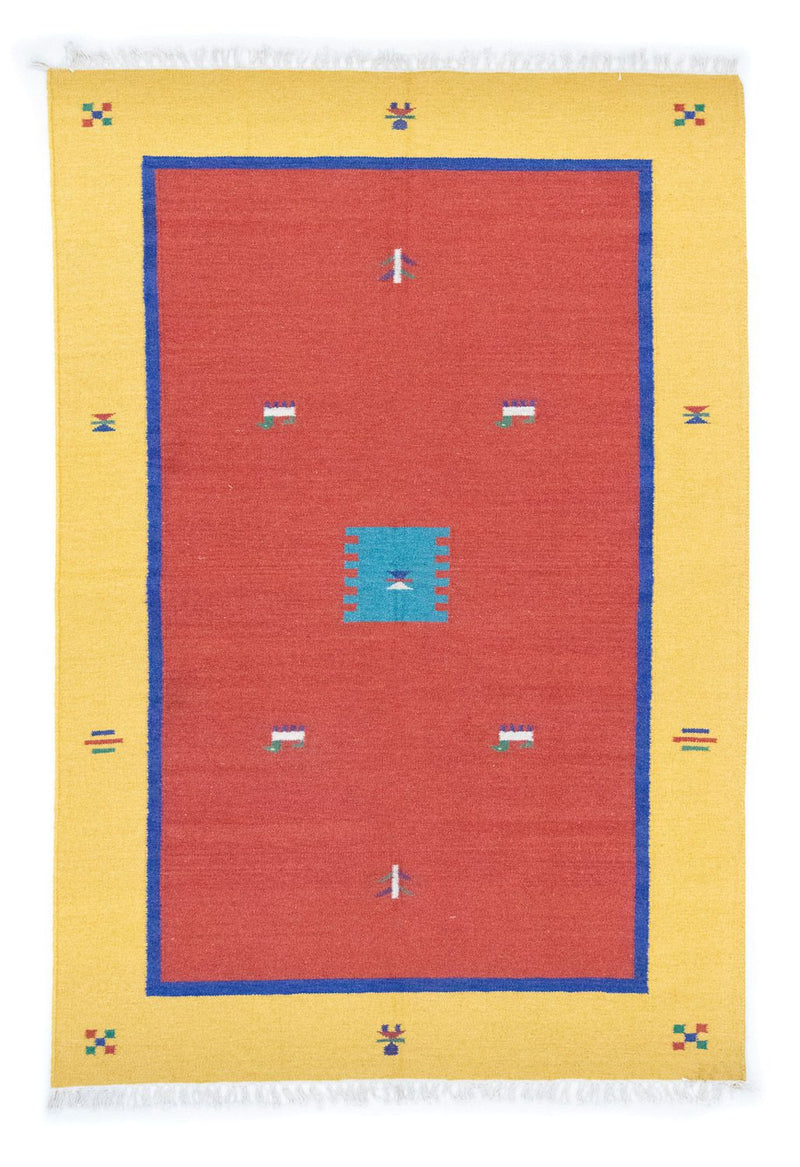 キリム モダン 絨毯 200x140cm - ウールラグ