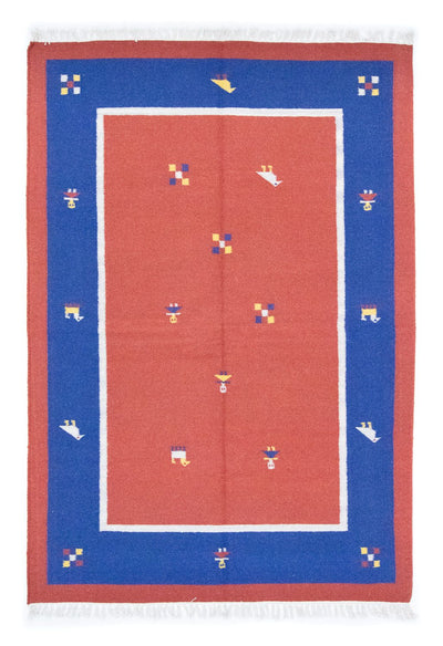 キリム モダン 絨毯 140x200cm - ウールラグ