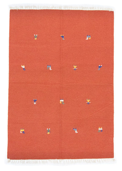 キリム モダン 絨毯 140x200cm - ウールラグ
