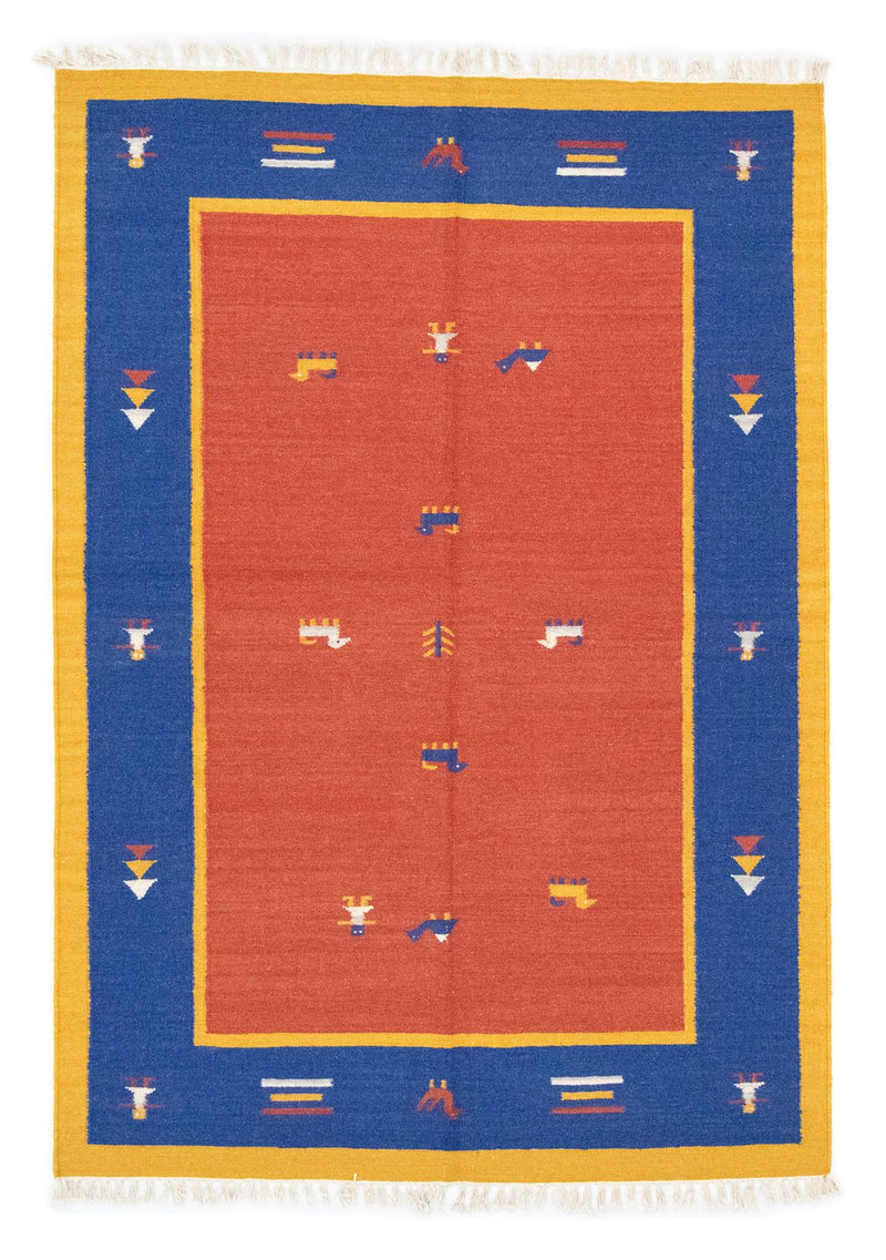 キリム モダン 絨毯 200x140cm - ウールラグ