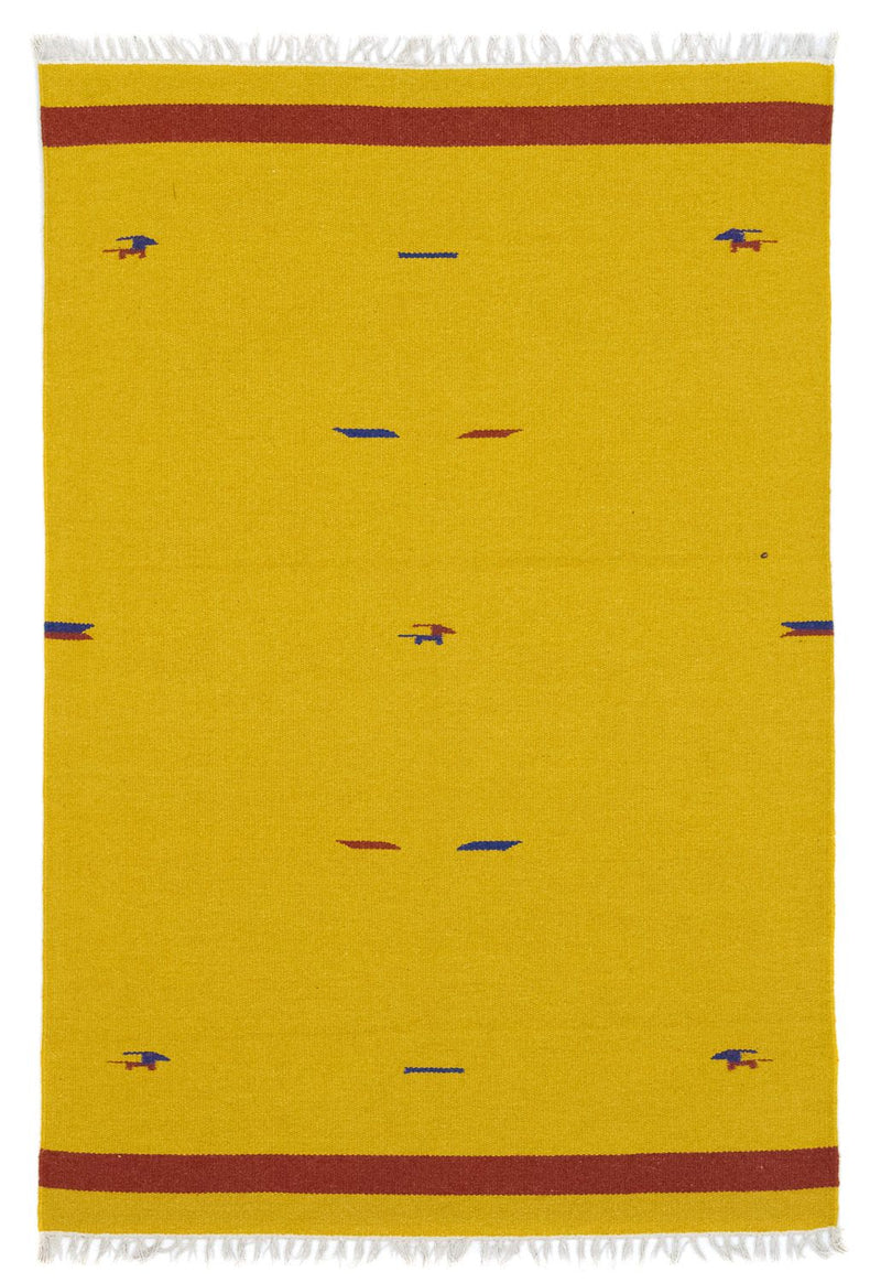 キリム モダン 絨毯 180x120cm - ウールラグ