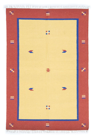 キリム モダン 絨毯 140x200cm - ウールラグ