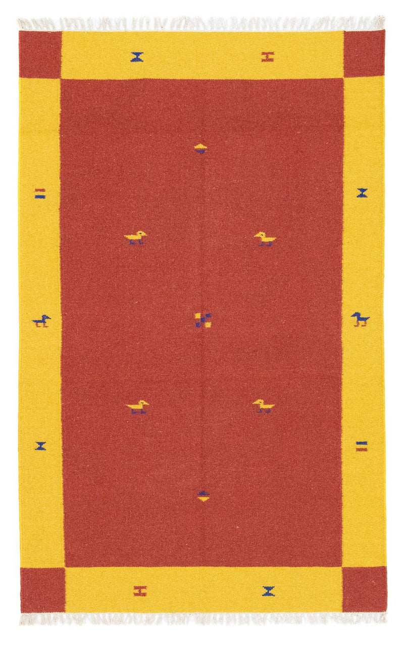 キリム モダン 絨毯 180x120cm - ウールラグ
