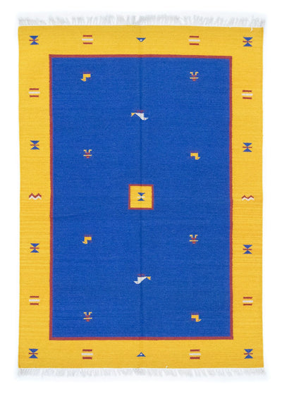 キリム モダン 絨毯 140x200cm - ウールラグ