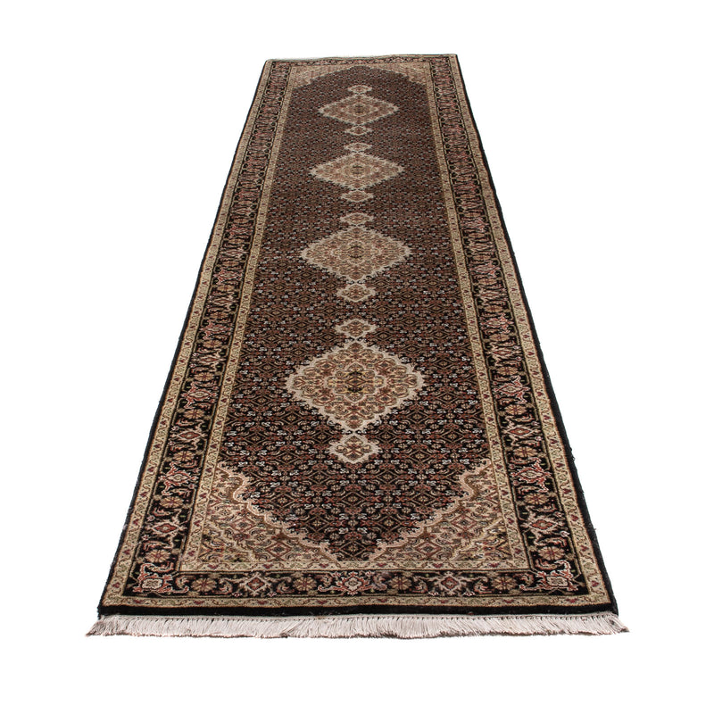 インド タブリーズ 絨毯 372x81cm - オリエンタル絨毯