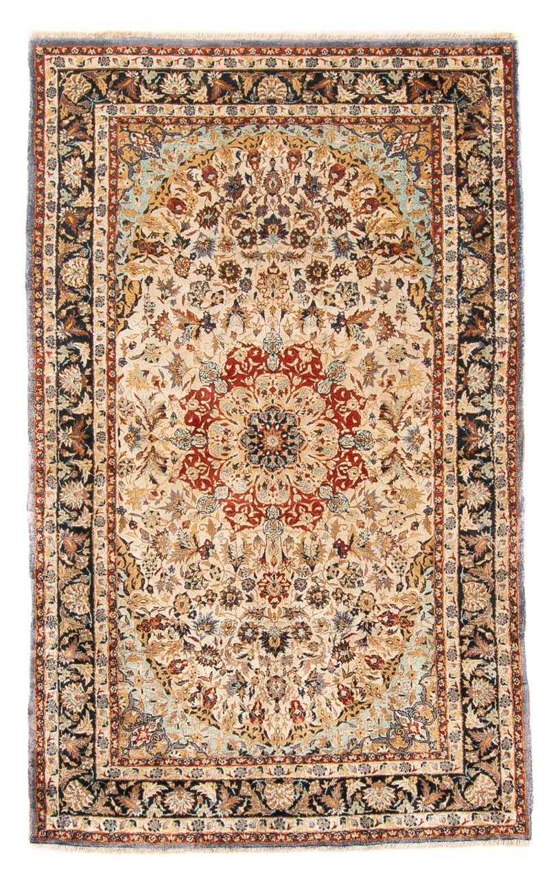 中国シルク 絨毯 154x94cm - オリエンタル絨毯