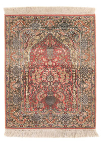中国シルク 絨毯 86x64cm - オリエンタル絨毯 – product image