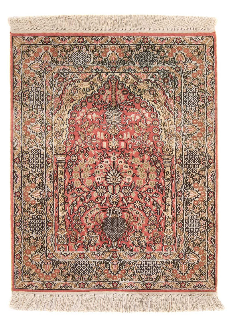 中国シルク 絨毯 86x64cm - オリエンタル絨毯