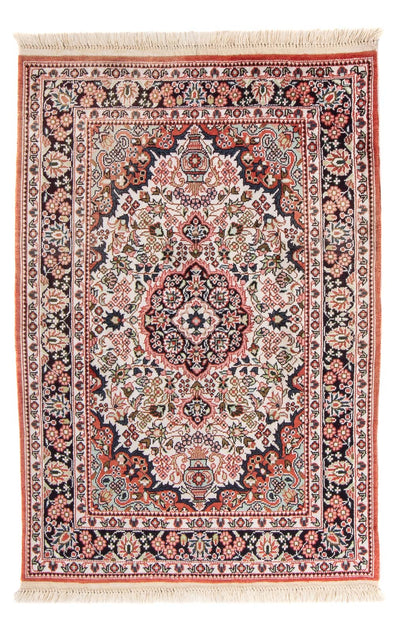 中国シルク 絨毯 63x91cm - オリエンタル絨毯