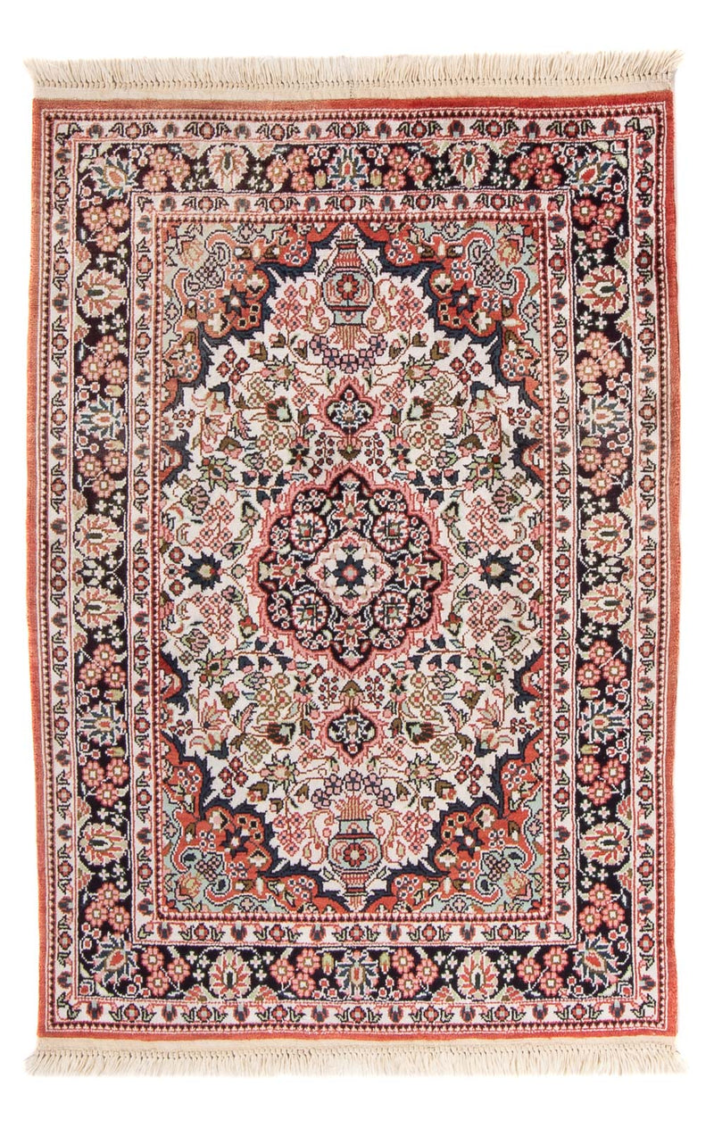 中国シルク 絨毯 91x63cm - オリエンタル絨毯