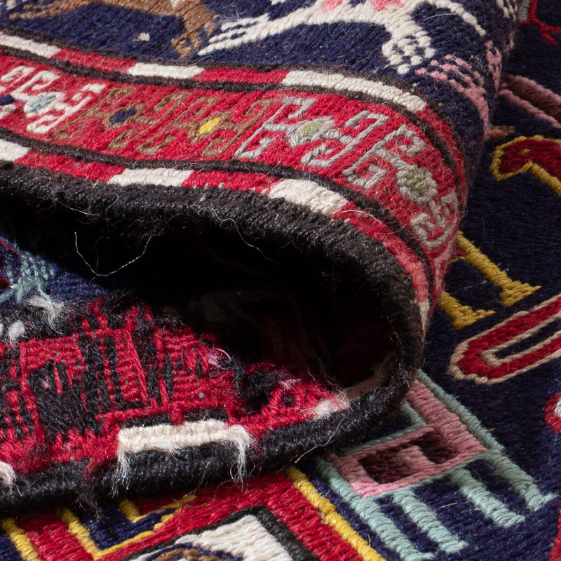 キリム シルク 絨毯 135x109cm