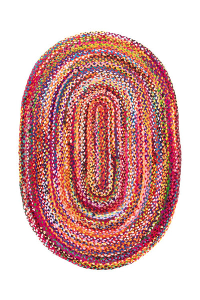 ジュートラグ 絨毯 Indigo Stripy