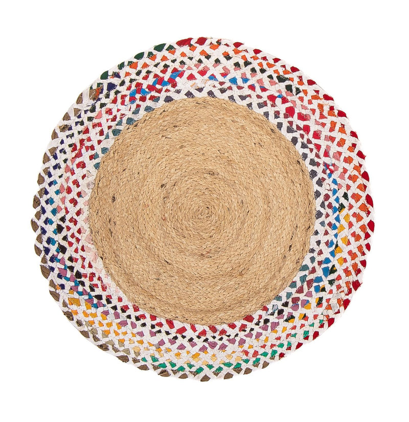 ジュートラグ 絨毯 60x60cm - ウールラグ
