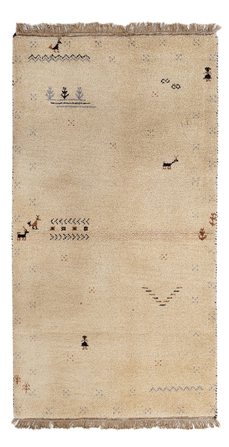 インド ギャベ 絨毯 160x90cm - ウールラグ
