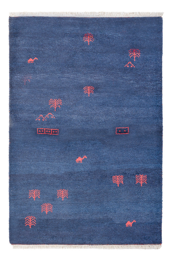 インド ギャベ 絨毯 180x120cm - ウールラグ
