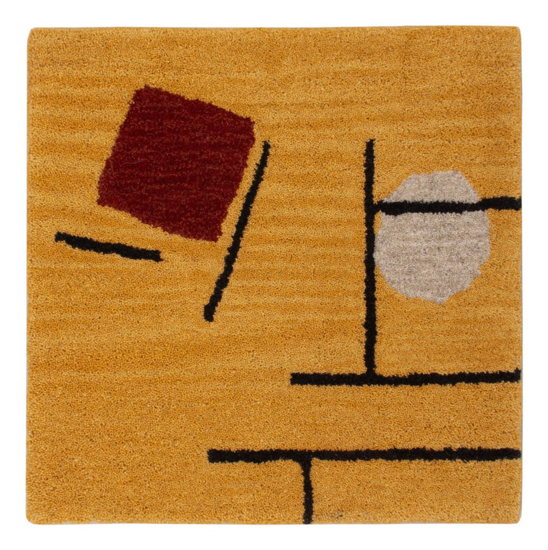 ウールラグ 47x47cm - ウールラグ