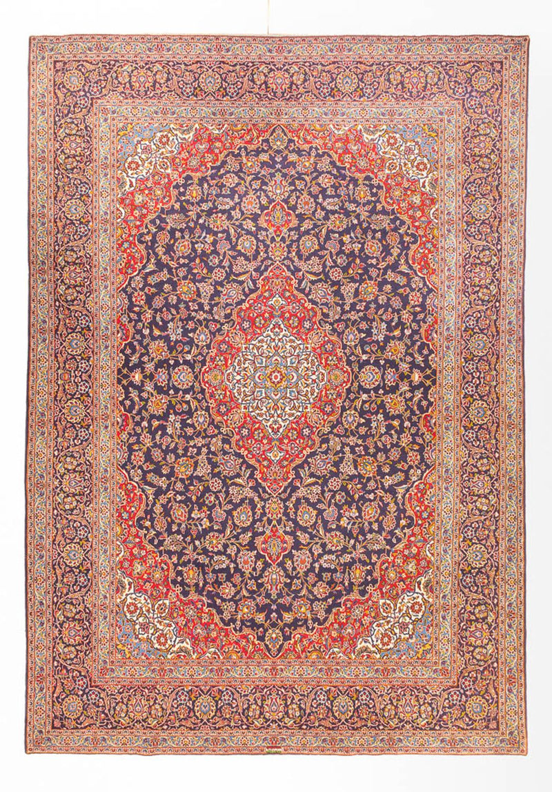 カシャーン 絨毯 395x300cm - ペルシャ絨毯