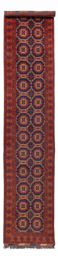 アフガン絨毯 394x80cm - オリエンタル絨毯 – product image