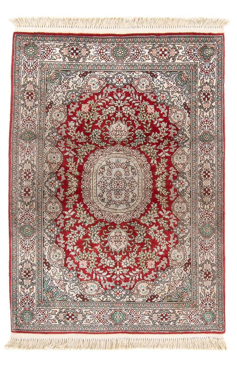 中国シルク 絨毯 93x62cm - オリエンタル絨毯