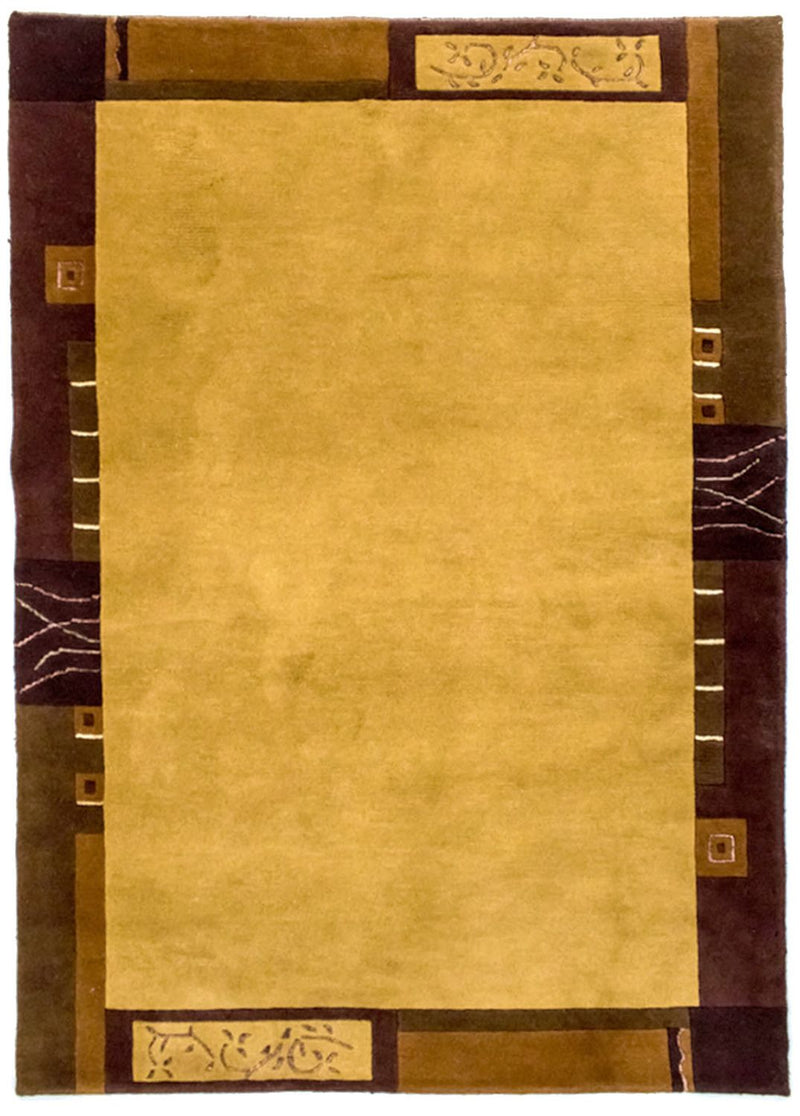 ネパール絨毯 193x143cm - ウールラグ