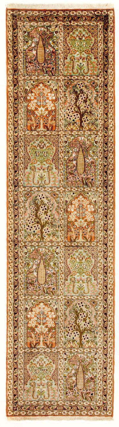カシミールシルク 絨毯 82x313cm - オリエンタル絨毯