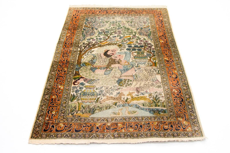カシミールシルク 絨毯 150x92cm - オリエンタル絨毯